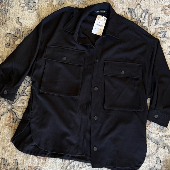 Zara oversized 4 pocket shirt jacket new with tags - Picture 1 of 5